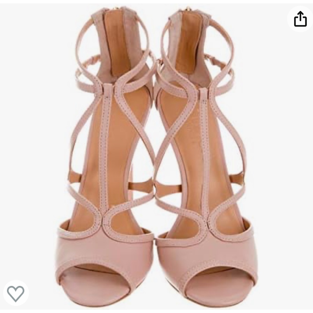 *Like New* Halston Heritage Monica Baby Pink Nude Open Toe Heels Size 8.5 M